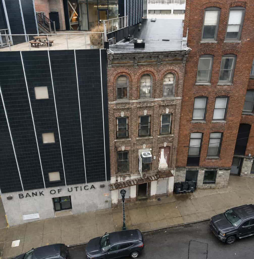 Commercial buildings in downtown Utica, New York